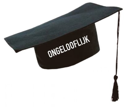 Afstudeerhoed - Ongelooflijk - soBAD. - zwart - geslaagd - diploma uitreiking - feest artikelen - unisex - one size