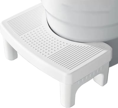 Toilet Stoel - Krukje Poepen - Ergonomische Houding - Antislip Basis - 13.7 x 28.6 cm - Wit