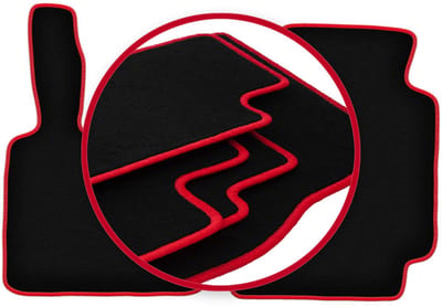 CARLUX-RED automatten voor: Smart ForTwo I met poot (1998-2007)