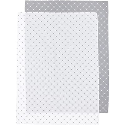 Meyco X Mrs.Keizer Louis wieglaken - 2-pack - grey - 75x100cm