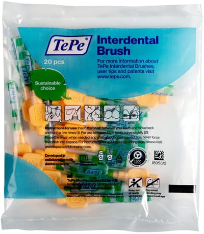 TePe Interdentale Ragers Extra Soft Lichtoranje ISO maat 1 – 0,45 mm (20 stuks)