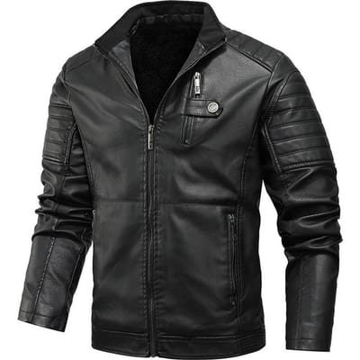 Veste en cuir nouvelle collection Automne Hiver Veste en cuir homme Veste en cuir locomotive jeune Veste en cuir épaissie polaire 5XL gray