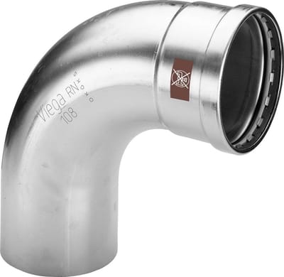 Viega Temponox XL-bocht 90 graden, d 88,9mm roestvrij staal Model 1716.1XL, 809812