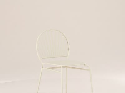 Vente-unique Set van 2 opstapelbare tuinstoelen van metaal - Beige - CEDEIRA van MYLIA