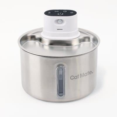 Cat Mate 2,2 liter draadloze roestvrijstalen drinkfontein voor katten