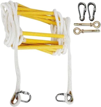 Veiligheidsladder - Noodladder - Veilige Ontsnapping - Vlamvertragend Materiaal - 15 Meter - Geel