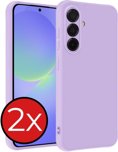 Hoesje - 2 Stuks - Geschikt voor Samsung Galaxy A36 - Sterk & Shockproof - Telefoonhoes - Back Cover - Case Siliconen - Telefoon Hoes - Lila
