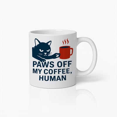 Grappige Kattenmok - Pootjes Van Mijn Koffie Mens Beker - Leuk Cadeau Voor Kattenliefhebbers