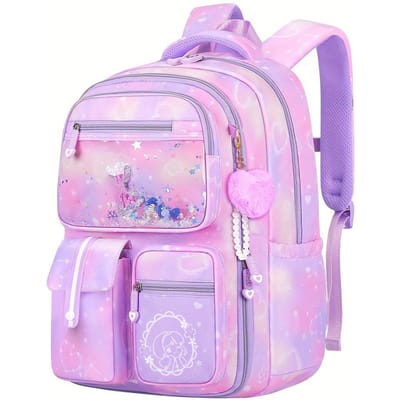 Meisjes 3-delige Schoolrugzak Set Zoet Schattig Grote Capaciteit Rugbescherming Lichtgewicht Kinderen Basisschoolleerling Schoudertas