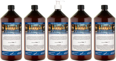 Hairconditioner Hammam Herbal 1 liter met witte pomp - set van 5 stuks