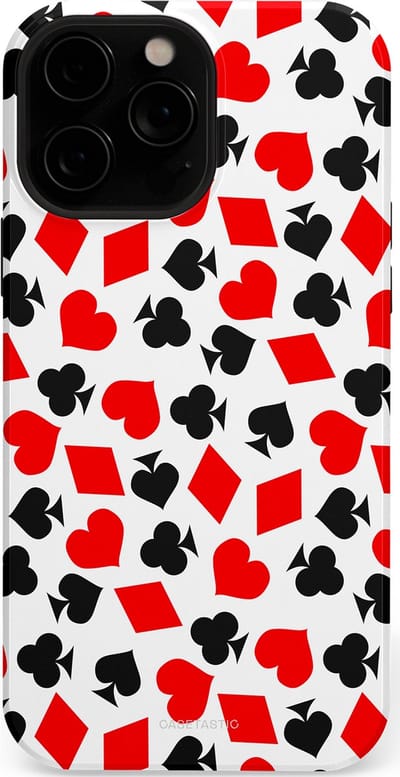 Casetastic Hoesje Geschikt voor Apple iPhone 13 Pro Magsafe - Stijlvolle Beschermende Duo-layer Case - Harten spel