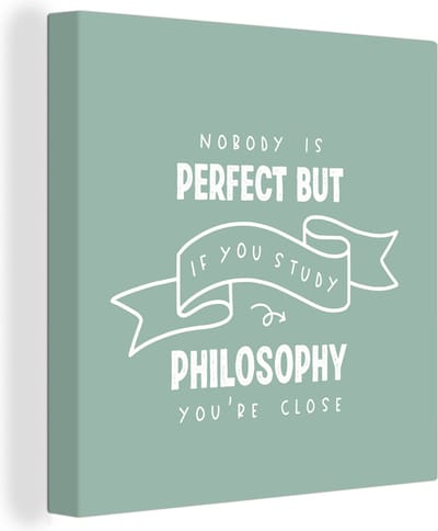 Canvas Schilderij Studenten - School - Filosofie - Universiteit - 20x20 cm - Wanddecoratie