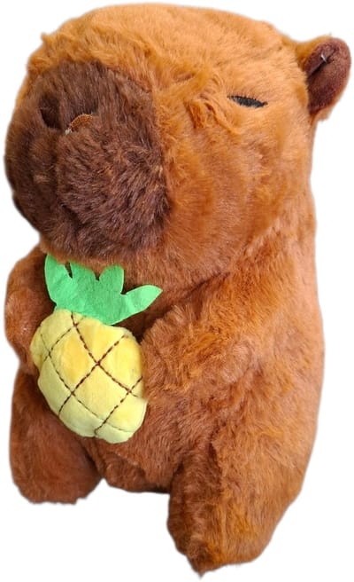Knuffel - capybara - fruit - 21cm - pluche - schattig - vrolijk - hip - cadeau - uniek