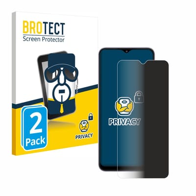 BROTECT - privacy screenprotector voor Samsung Galaxy A22 5G - Folie Beschermfolie Blauwlichtfilter 2 Stuks
