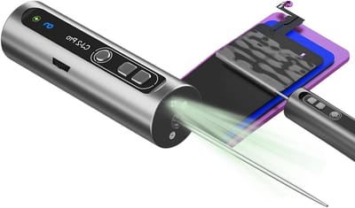 Lijmsnijder Elektrisch - Lijmverwijderaar Reiniger - Precisie Reparatie - 9 Snelheden Instelbaar - 28 cm Pakket - Grijs