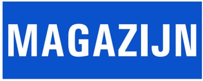 Magazijn tekstbord - kunststof 400 x 150 mm