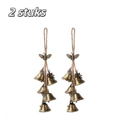 2 stuks - Bel - Hangend - Deurbel - Kan aan de deurknop worden gehangen - Vintage bel - Geschikt voor interieurdecoratie van de deurknop - Brons