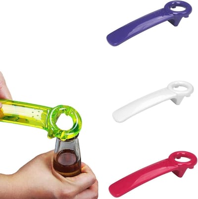 Daity 3-delige blikopener - ondoorzichtig paars - rozerood - wit - plastic potdekselopener voor mensen met zwakke handen - blikopener voor oudere kinderen - eenvoudige handblikopener (paars - rozerood - wit)