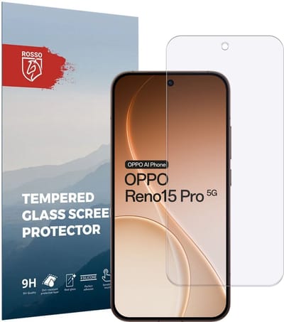Rosso Screen Protector Geschikt voor Oppo Reno 15 Pro | 9H Tempered Glass | Glasplaatje | Beschermlaag | Beschermglas | 9H Hardheid