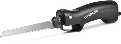 G3 Ferrari SpeedyCut Elektrisch Mes – 45W – Met 2 RVS Messensets – Voor Brood, Vlees & Bevroren Producten – Ergonomische Handgreep – Veiligheidsbescherming – Zwart