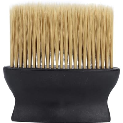 Brosse à épousseter le cou et le visage, accessoire de coiffure pour le nettoyage des cheveux et la coupe de cheveux beige