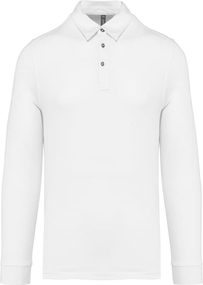 Kariban Herenpolo lange mouwen van jersey K264 - White - L