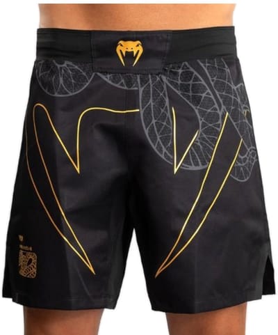 Venum Serpenti Fightshorts Zwart Zilver Goud - S