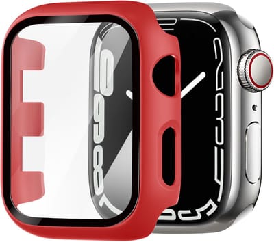 Strap-it Geschikt voor Apple Watch PC hard Case - Geschikt voor Apple Watch 4 / 5 / 6 / SE - 40 mm - rood - hoesje - beschermhoes - protector - bescherming