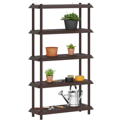 vidaXL - Plankenunit - 5-laags - 100 - x - 40 - x - 177 - cm - PP - Bruin