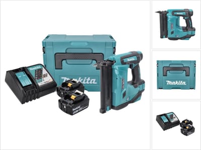 Makita DBN 500 RGJ accu-klemspijkermachine 18 V 15-50 mm + 2x accu 6,0 Ah + oplader + MakPac