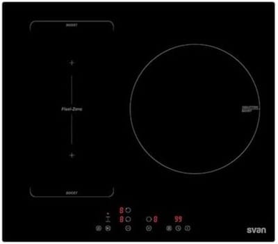 Inductiekookplaat - Kookplaat - Koken - Dubbele flexibele zone - 56 x 590 mm - Zwart