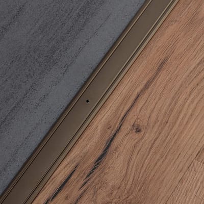 Overgangsprofiel Aluminium - Vloerprofiel Drempelprofiel - Vloeren Afwerken - Super Vlak Geboord - 30 mm Breed - Brons