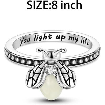 Echt Koper Lichtgevende Vuurvlieg Charms Oorbellen Ringen Kettingen Sieraden Set Voor Vrouw Past Sieraden DoeHetZelf white
