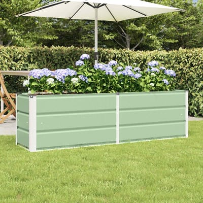 vidaXL - Plantenbak - Groen - 160 - x - 40 - x - 45 - cm - Staal