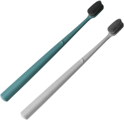 Zachte Tandenborstels - Set van 2 - Dagelijkse Mondverzorging - Ergonomisch Handvat - 19 cm - Willekeurige Kleur