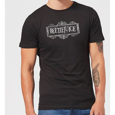 Beetlejuice White Logo Unisex T-Shirt - Black - L - Zwart