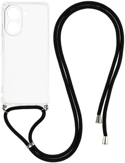 Schokbestendig Transparant Hoesje met Koord Geschikt voor Xiaomi Redmi A5 4G | Shockproof Back Cover met Ketting | Flexibel TPU | Doorzichtig