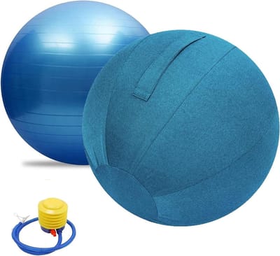 Oefenbal Stoel - Fitness Bal - Houding Verbeteren - Anti-Burst Ontwerp - 75cm - Blauw