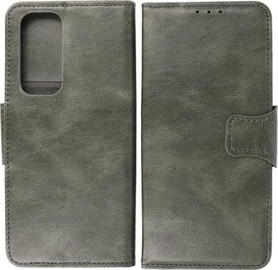 BestCases -  Oppo Reno 5 Pro Plus 5G - Find X3 Neo Hoesje - Oppo Reno 5 Pro Plus 5G - Find X3 Neo Bookcase Telefoonhoesje - Oppo Reno 5 Pro Plus 5G - Find X3 Neo Kaarthouder Portemonnee Hoesje - Kunstleer - Donker Groen