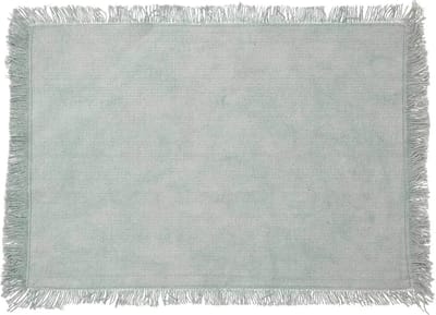 Secret de Gourmet Maha Placemat katoen met franjes - Set van 4 stuks - 45x30cm - Mintgroen