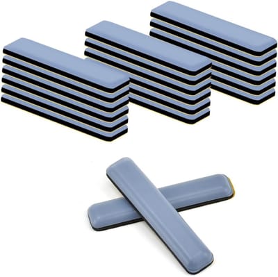Zelfklevende Teflon Glijders voor Meubels - 24 Stuks, 70 x 19 mm, Perfect voor Harde Vloeren en Tapijt