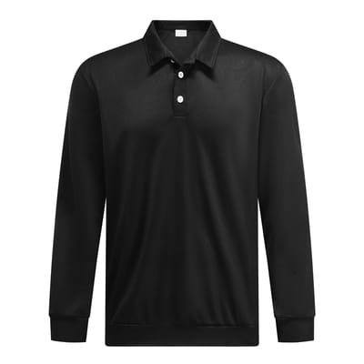 Allthemen Heren Poloshirt Met Lange Mouwen – 3D Knipsel - M