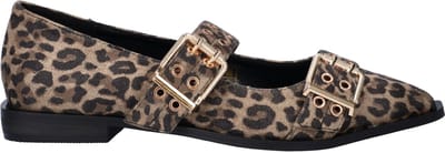 Nelson dames ballerina - Leopard - Maat 38