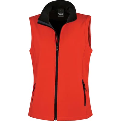 Result Women´s Printable Soft Shell Bodywarmer RT232F - Red/Black - XXL
