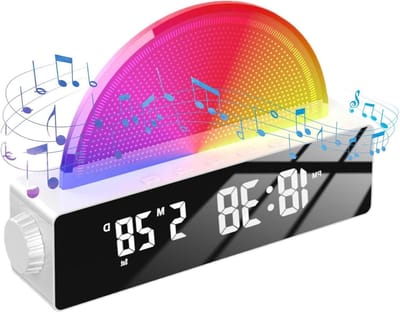 Wake Up Klok - Nachtlamp Wekker - Rustig Ontwaken - Zonsopgang Simulatie - 10 Kleuren - Wit