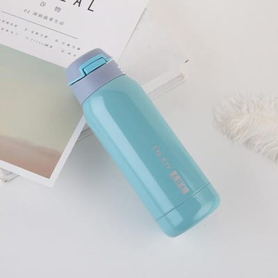 Thermische fles voor kinderen Stro-thermoskan voor water Roestvrijstalen waterfles School Thermische fles voor kinderen Waterfles 500ml groen