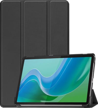 Hoesje Geschikt voor Lenovo Tab M11 (11 inch) - Dun & Stevig - Trifold Bookcase - Hard Cover - Hardcover Book Case - Tablet Hoes - Zwart