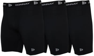 3-Pack Donnay - Compressie Short - Thermo/Sportshort (15cm) - Heren - Black (020) - maat S