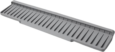 Gootsteen Kraan Mat - Afvoerpad Vaat - Aanrecht Droog Houden - Sneldrogend Silicone - 45x15x2 cm - Grijs