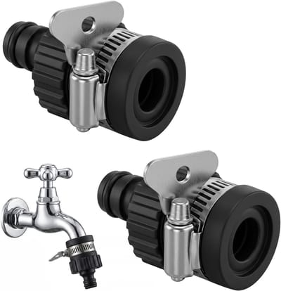 3 stuks universele slangaansluiting, kraanadapter, tuinslangadapter van rubber, kraanverbinder, wateraftapper voor camping, camper, kranen, keuken, autowassen en tuinieren, instelbaar